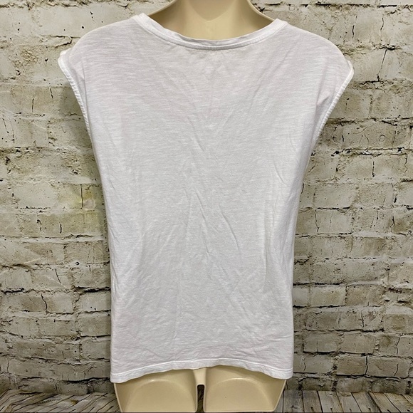 Gap White Beige Woven Shoulder Tank Top - Picture 3 of 5